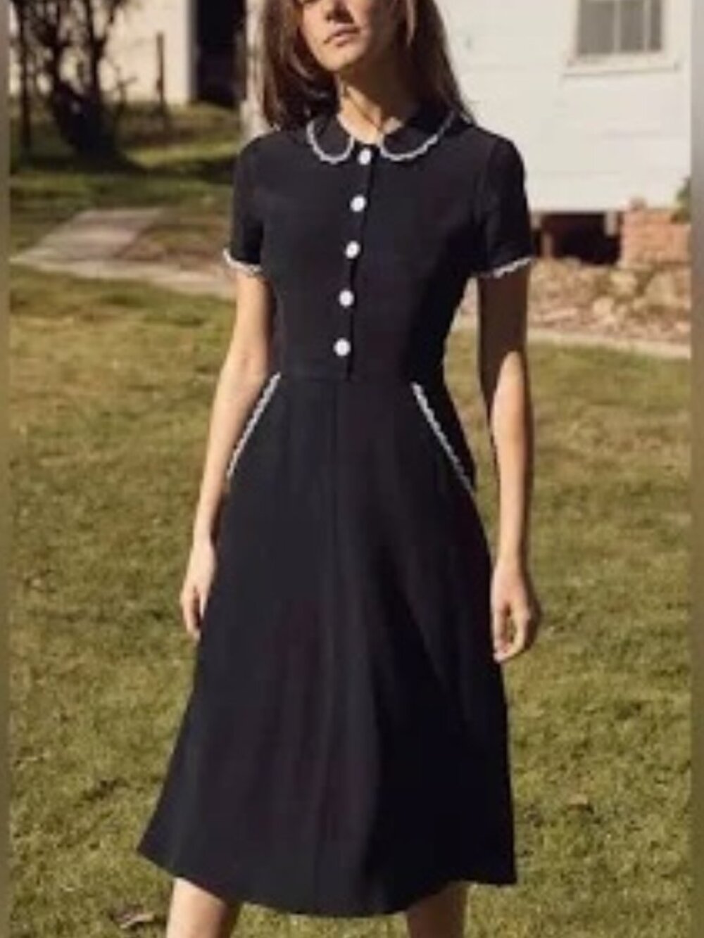 NWT Christy Dawn Sebastian Dress in Onyx Stripe Size XS